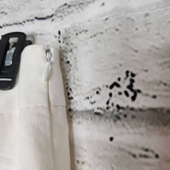 Ann Taylor LOFT Womens White Wide Leg High Waist Lined Linen Pants Size 8P - Picture 5 of 15